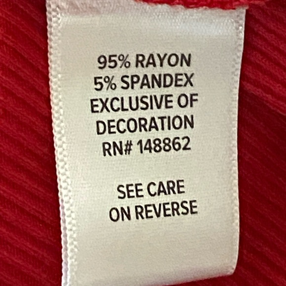 Torrid Red Super Soft Rib V-Neck Lace Long Sleeve Sleep Tee Size M SKU0575 - Picture 8 of 8
